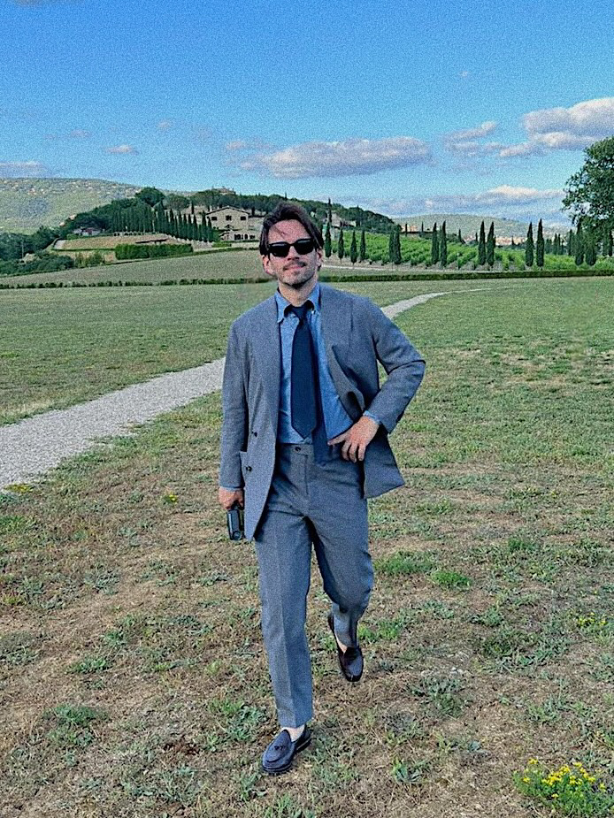 Speaking to Media Ben Kriz